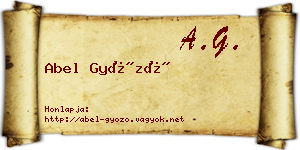 Abel Győző névjegykártya