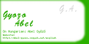 gyozo abel business card